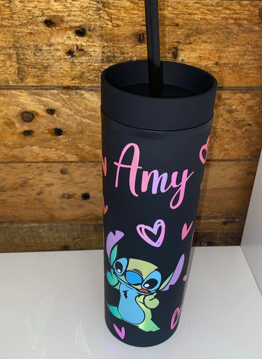 Stitch Heart Skinny Tumbler💓