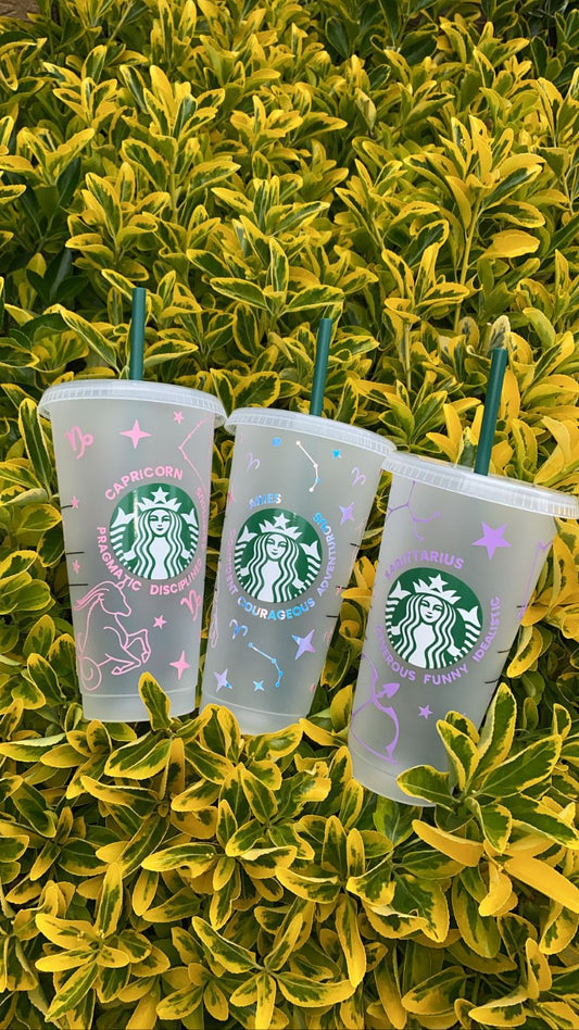 Personalised Star Sign Starbucks Cup ♍️♑️♊️